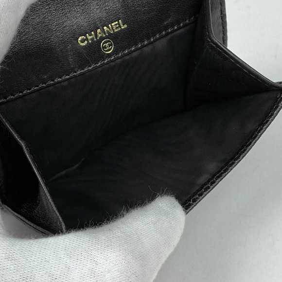 Chanel Cocomark Bifold Wallet CC Flap Leather Black - Picture 5 of 6
